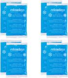 Relaxdays Coldpacks - set van 8 - gelpacks - herbruikbaar - blauw/wit