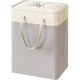 Simple Houseware Rechthoekige Teryleen Katoen Opvouwbare Wasmand Mand, Grijs