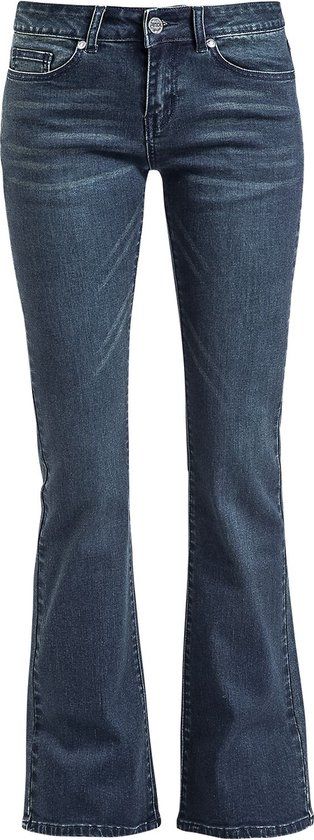 Black Premium by EMP Donkerblauwe bootcut jeans met uitlopende en lichte wash - Dames - W38L34