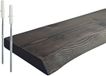 Relaxdays Wandplank zwevend - 60 cm - boomstam - hout - zwart