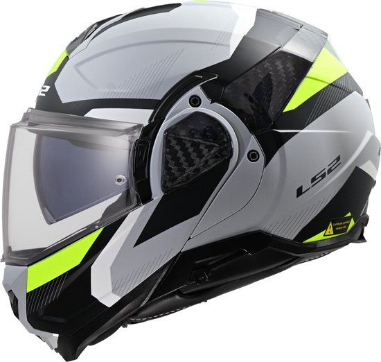 LS2 FF910 Advant II Triple Licht Grijs Systeemhelm - Maat L