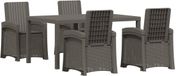 vidaXL - Bartafel Set - Lichtgrijs en Antracietkleurig - Polyrattan