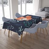 Bonamaison Tafelkleed, Anti-Mold, Sneldrogend, Waterdicht, 100% Polyester Tafellaken, 140cm x 200cm - Ontworpen en Vervaardigd in Turkije
