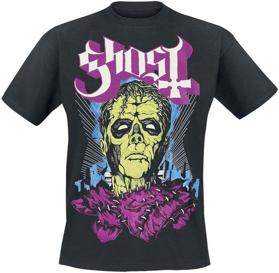 Ghost Frank - Glow In The Dark Heren T-shirt - zwart - 3XL