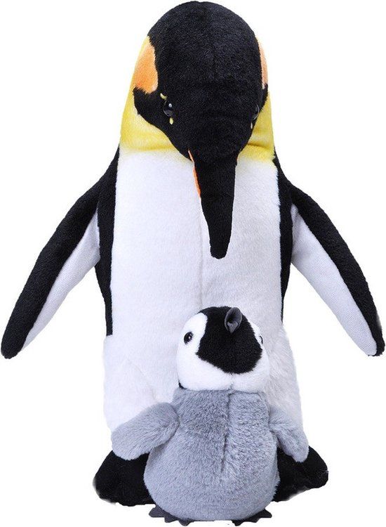 Wild Republic Keizerspinguin Knuffel - 38 cm - Pluche - Pinguïn met Jong