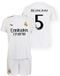 Real Madrid Voetbaltenue Bellingham Thuis - 2025-2026 - Kinderen - Shirt en Broekje - Wit - Maat 140