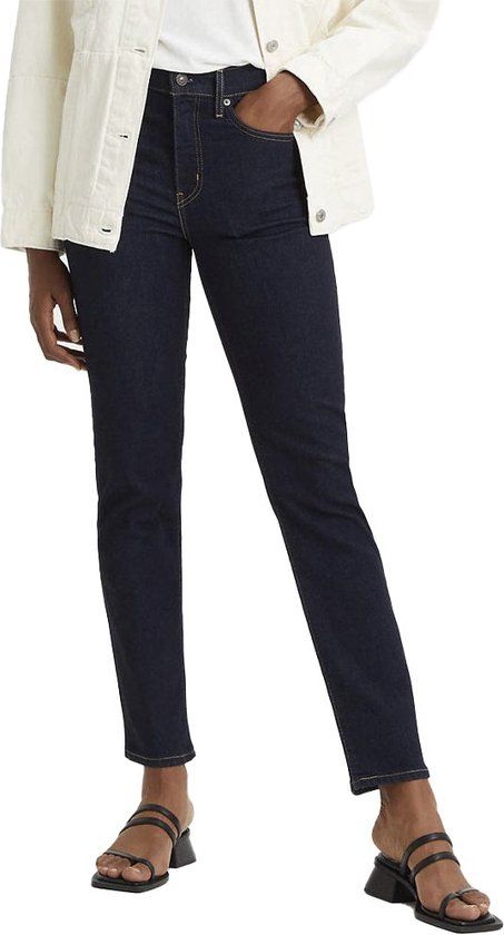 Levi's 724 High Rise Straight Jeans - Ac560 Dark Indigo Rinse - W29/L28