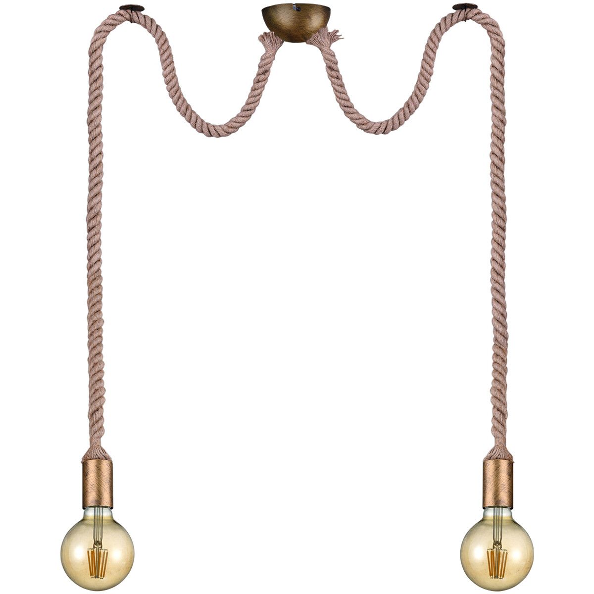 BES LED Trion Robin Hanglamp - Rond - Oud Brons - Ø120cm - E27