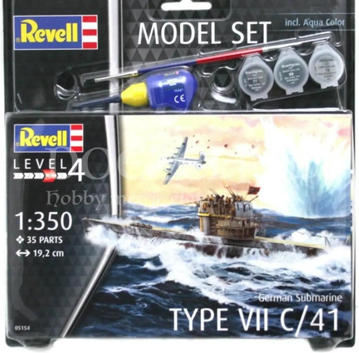 Revell Modelbouwset U-boot Type Vii C/41 188 Mm Schaal 1:1200