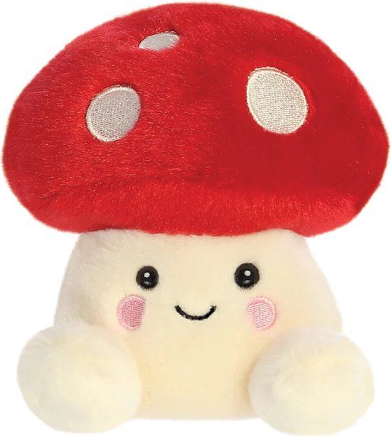 Aurora Palm Pals - Paddestoel - knuffel 13 cm - Rood