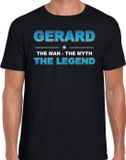 Bellatio Decorations Gerard Voornaam cadeau - The man, The myth the legend - zwart - heren - XXL