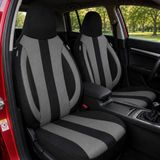 BREMER SITZBEZÜGE Mate pilotenhoezen stoelhoezen compatibel met Lexus is 3 bestuurders en passagiers vanaf 2013 / MD501 beschermhoezen set in zwart/grijs