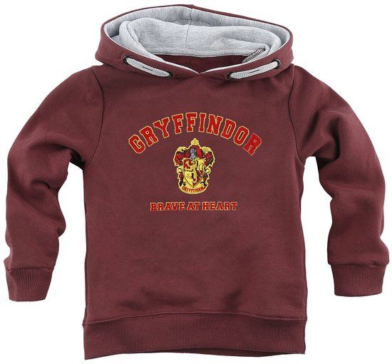 Harry Potter Kids - Gryffindor - Brave At Heart Unisex Trui met capuchon - bordeaux - 116