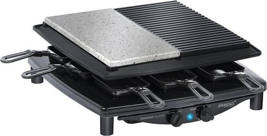 Steba RC4Plus Steengrill & Gourmetset - 8 personen - Zwart