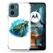 Cokitec Animal Turtle White Multicolor Reinforced Case for Motorola G05 / E15