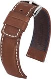 Hirsh Horlogeband Mariner Bruin - Leer - 24mm