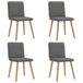 vidaXL Stoelen 4 stuks stof donkergrijs