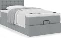 Maison Exclusive - Cadre de lit ottoman avec matelas, gris clair, 90x190 cm, textile