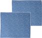Merkloos Afwas afdruipmat/droogmat keuken - 2x - absorberend - microvezel - blauw stip - 40 x 48 cm - opvouwbaar