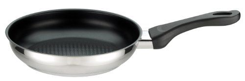 GSW Stahlwaren GmbH Braadpan - Roestvrij Staal - 24 cm - Zwart/Zilver