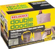 Reliance Producten Unisex 4004462 Dubbele Doodie Tas Zonder Gel, Zwart, 6 Count (Pack van 1)