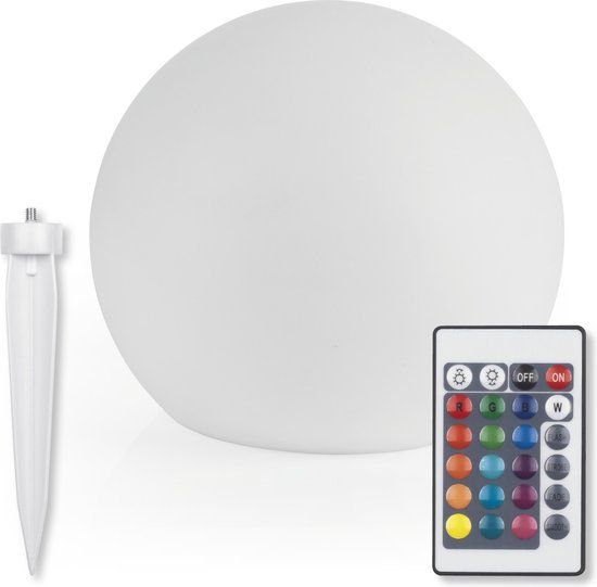 EasyMaxx Solar LED Bolverlichting - Ø30cm - Multicolor - IP67 - Met Afstandsbediening