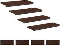 vidaXL - Traplopers - 8 stuks - 80 x 25 x 2 cm - Donkerbruin - Massief beukenhout