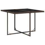 vidaXL 9-delige tuinset met kussens, bruin, polyrotan