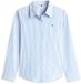 Tommy Hilfiger Dames Blouse Katoen Elastaan Blauw Maat 34