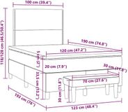 vidaXL Boxspring met matras kunstleer zwart 120x190 cm