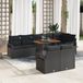 vidaXL Banc de jardin 9 pièces noir et marron