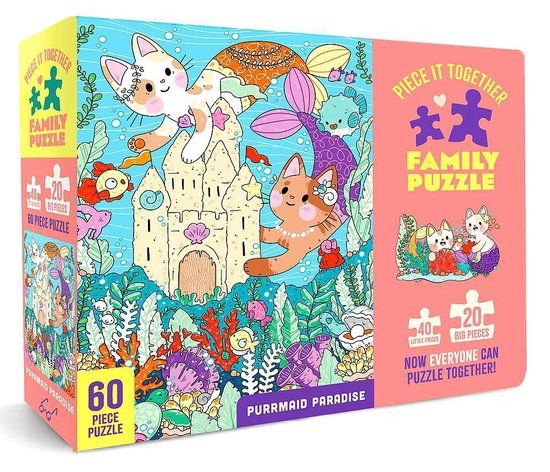 Chronicle Books Piece It Together Purrmaid Paradise Family Puzzle