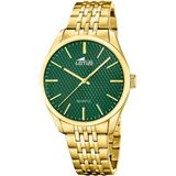 Lotus - 19066/4 - Polshorloge - Unisex - Goudkleurig/Groen