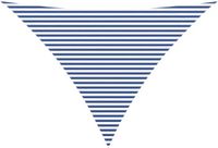vidaXL Zonneschaduw Driehoekig 5 x 5 x 6 m 100% Polyester Oxford Blauw en wit
