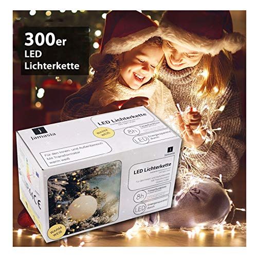 Jamasia 999104 LED-lichtketting - 300 LED's - Warm Wit - Timer - Binnen & Buiten