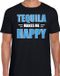 Bellatio Decorations Shoppartners Bv Tequila makes me happy / Tequila maakt me gelukkig drank t-shirt zwart voor heren