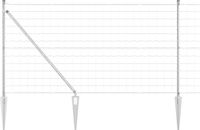 vidaXL Euro-hek met grondpennen 10 x 0,8 m gegalvaniseerd staal mesh