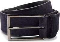 BOSS Leren Riem Calindo Sz35 Sd Leather Belt W120 Dark Blue Donkerblauw
