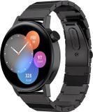 Strap-it Huawei Metalen bandje geschikt voor Huawei Watch GT / GT 2 42mm / GT 3 42mm / GT 3 Pro 43mm - Zwart