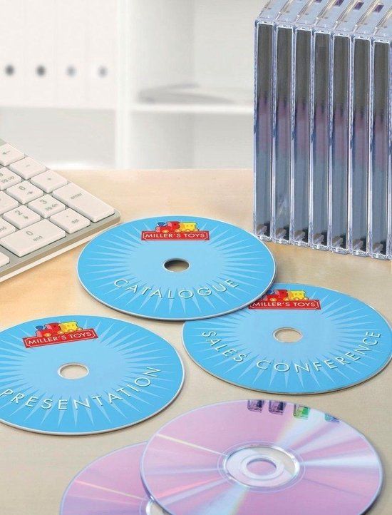 Avery White Full Face CD/DVD Label - Inkjet - J8676 Wit