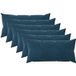 Vidaxl Coussin décoratif 6 pièces Heerlen bleu 40 x 80 cm velours