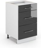 Vicco Fame-Line Keukenkast – 50 cm zonder werkblad Antraciet Hoogglans
