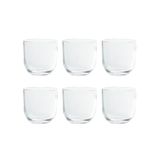 Whiskyglazen, set van 6 transparante glazen voor water, wijn en cocktails, robuust en vaatwasmachinebestendig, 350 cc, van milieuvriendelijk kristalglas