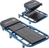 Établi 2-en-1 avec fonction couchée et assise, 6 roues, capacité de charge 150 kg