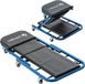 Établi 2-en-1 avec fonction couchée et assise, 6 roues, capacité de charge 150 kg