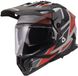 LS2 MX702 Pioneer II Block Endurohelm - Grijs/rood - XL