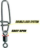Gamakatsu Hyper S-Snap X H-Swivel Taille 3 32kg Noir Acier 4 pièces
