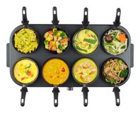 FRITEL Gourmet Wok Pancake GWP 2560 - Wokpan Raclette / Tafelgrill - 8 Personen - Zwart