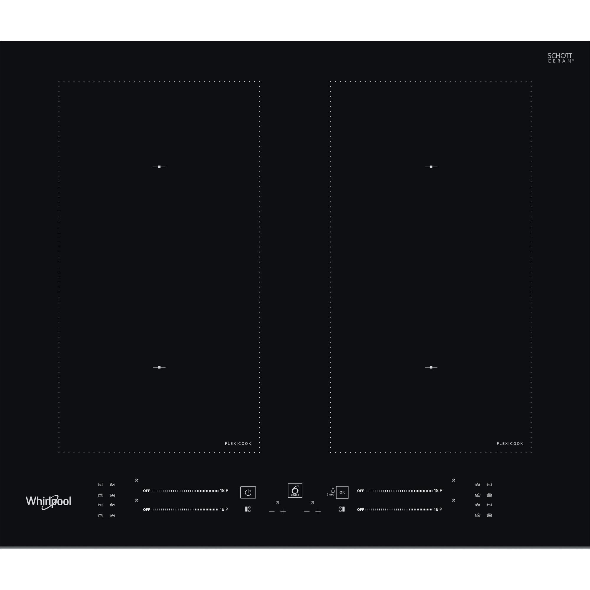 Whirlpool WL S3160 BF Zwart Ingebouwde Inductiekookplaat - 4 Kookzones - 60 cm