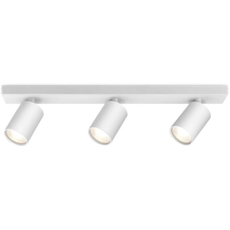BES LED Brinton Betin Plafondspot - 3-lichts - GU10 - Rond - Mat Wit - Kantelbaar - Aluminium